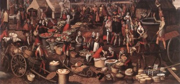 マーケットシーン4 オランダの歴史画家ピーテル・アールセン Oil Paintings